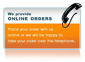 We provide online orders!  Place your order with us online, or we will be happy to take your order over the telephone.